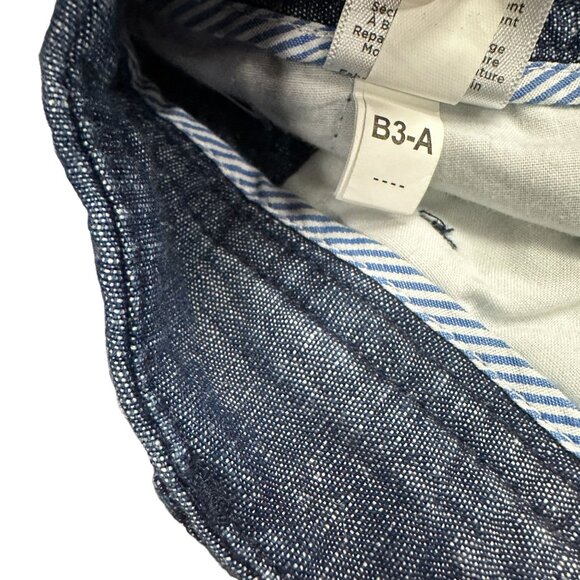 Talbots Womens 8P Relaxed Chino Shorts Blue Denim Red White Stars Patriotic USA - Picture 9 of 13